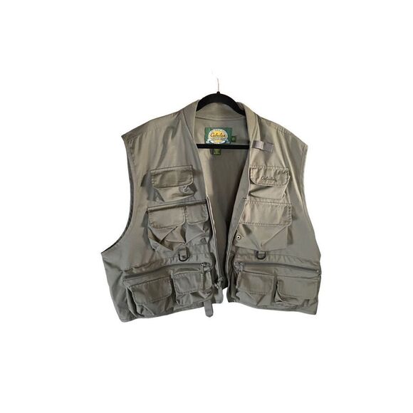 Cabela’s men’s plus size fly fishing outdoor tactical utility vest S/2X - Picture 2 of 7